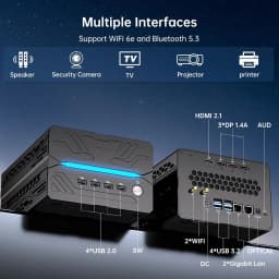MSECORE Gaming Mini PC Intel Core I9-14900F RTX 5060 Ti 16G Dedicated Card Win11 DDR5 NVMe SSD WiFi6E BT5.3 8K Desktop Computer