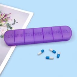 2pcs 7 Days Weekly Pillbox Tablet Holder Medicine Storage Case Drug Container Pill Organizer Weekly Capsule Pill Box Organizer