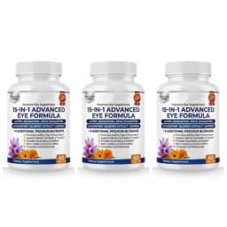 15 in 1 Advanced Eye Health Support Supplement with Lutein Zeaxanthin Astaxanthin – Daily Vision Nutrition Capsules