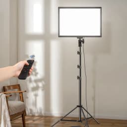 Video Lighting Kit, Photography Bi-Color Light Panel With Tripods Stand And Remote Control,Light For Photo Studio Shooting(17in)