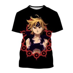 Summer Hot selling Anime Character Creative Design 3D Printing Cool and Personalized Fashion T-shirt