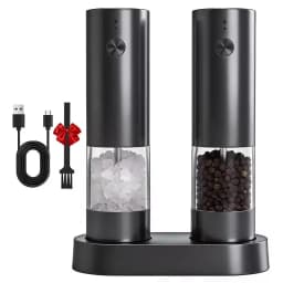 Electric Automatic Salt and Pepper Grinder Set with Led Light Grinder Set Spice Mill Adjustable Spices Grinder Kitchen Tools