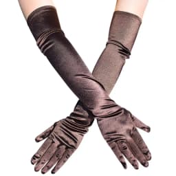52CM Solid Satin High Elasticity Women Halloween Cosplay Stage Performance Dinner Accessories Etiquette Long Gloves Opera