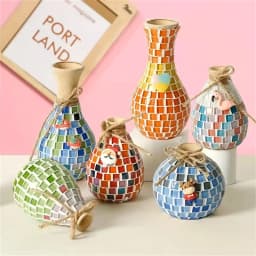 720pcs Glass Mosaic Tile Set, 0.99cm Square, DIY Craft Supplies for Handmade Projects, 24, Mosaic Stickers, DIY Craft Materials