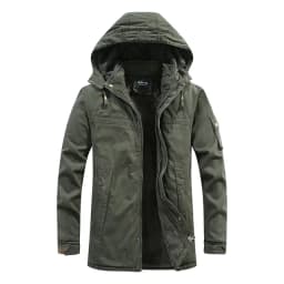 Winter Mid-length Jackets Men Military Fur Lined Thicken Warm Windbreaker Coats Mens High Quality Outdoor Tactical Parka Outwear