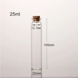 100Pcs 5/8/10/12/15/20ml Empty Mini Glass Bottles with Cork Stoppers Lovely Glass Vials for DIY Craft Wedding Home Party Decor
