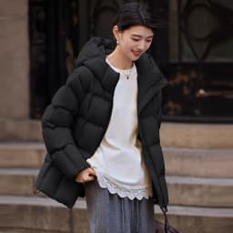 LOUISYAO 90% Duck Down Three Proof Jacket Women 2025 Winter Minimalist Hooded Thickened Premium Warm Outerwear Coat