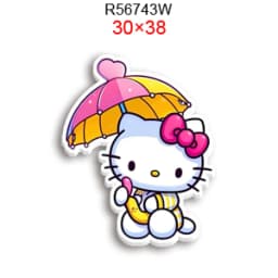 Hello Cat 10pcs/lot San Resin Planar Transparent Glitter Acrylic Flatback for Charms DIY Bow Craft Supplies Phone Case Decor