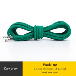 Round Elastic Shoelaces for Sneakers Metal Head Shoe Laces Outdoor Leisure Shoelace for Women Man Shoestrings Accessories 1 Pair
