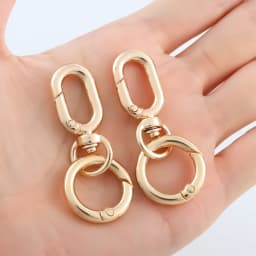 2pcs Double Opening Swivel Clasp Clips, Metal Swivel Spring Snap Hooks, Key Chain Clip with Key Ring for DIY Keys