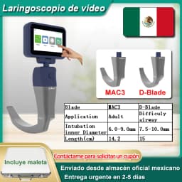 3.5' HD Touch Screen Anesthesia Digital Video Laryngoscope 6 Sizes Reusable Sterilizable Blades Optional