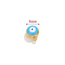 10pcs Stainless Steel Round Small Charms Devil's Eye Charms For Jewelry Making Earring Bracelet Pendant Jewelry Findings Bulk