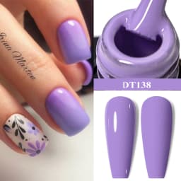 MEET ACROSS 7ml Orange Red Pink Gel Nail Polish Laser Sparkling Soak Off Semi Permanent Nail Art UV Gel Varnishes Spring Summer