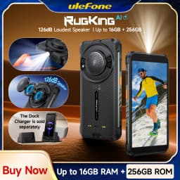 Ulefone RugKing 4G Rugged Phone Android 15 Up to 16GB+256GB AI Smartphone 9600mAh Waterproof 5.99" 50MP NFC Global Version 126dB