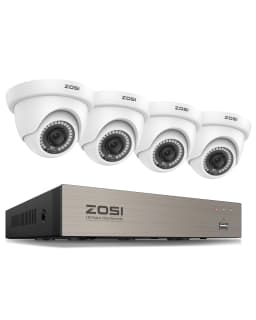 ZOSI 8CH 1080P Wired Security Camera System H.265+ 8CH 5MP Lite HD CCTV DVR Recorder 2MP Indoor/Outdoor Dome Surveillance Camera