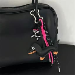 Dachshund Keychain Leather Bag Strap Personalized Car Pendant Miu Style Handbag Accessory for Women
