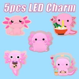 5PCS LED Shoe Charms Cats Dogs Unicorns Lighted Shoe Decorations Gamepad Cameras Diamond LED Pins for Women Girls Clog Buckles