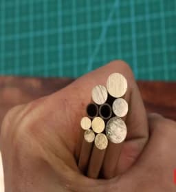 H62 Brass Rods 2-8mm X 100mm, Knife Pins Round Bolts for Knife Handle, DIY Knife Making Fittings Hardware, Metal Dowel Pins