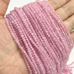 Natural Rose Pink Red Quartz Crystal Stone Beads 2 3 4mm Agates Chalcedony Morganite Rhodochrosite Gem Bead For Making Jewelry