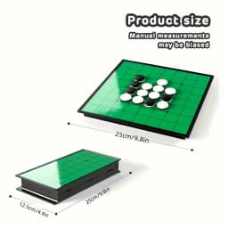 AIUAZA Original Othello - Timeless Strategy Game - Engaging & Secure Magnetic Folding Board - Perfect for Indoor Fun