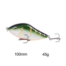 Hanlin Slow Sinking 10cm 45g Glider Jerkbait Wobblers for Big Game Fishing Pike Musky Fishing Lure Buster Artificial Bait Tackle