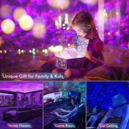 Colorful Starry Projector Galaxy Night Light Child Bluetooth USB Music Player Star NightLight Romantic Projector Night Lamp Gift