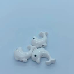 10pcs Dolphin Ceramic Beads for DIY Jewelry Making - Create Unique Bracelets Necklaces Earrings