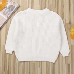 1-5years Kids Fall Winter Sweaters Tops Long Sleeve Knitted Solid Color Thick Pullover jumper For Girls And Boys Warm