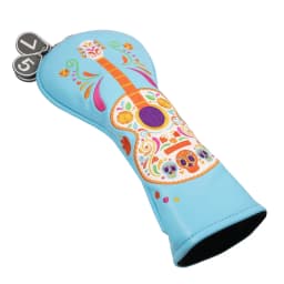 Black PU Leather Embroidery Golf Head Covers Driver Fairway Woods Hybird Blade Large Mallet Putter Cover