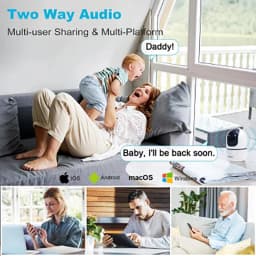 2K Pet Camera WiFi Security Camera Indoor Home Surveillance Camera, Motion Detection, Two-Way Audio, Night Vision, GENBOLT