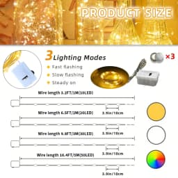 1-10Pcs String Fairy Lights 10/20/30/50LED Silver Copper Wire Battery Powered Lights for Wedding Party Christmas Decor