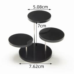 3 Layers Plastic Ring Jewelry Display Stand Multi-layer Round Rotating Earrings Stud Display Rack Jewelry Storage Organizer