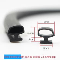 Bottom Width 5/6/7mm EPDM Sealing Strips Bridge Aluminum Door/window Sealed Plastic Strips Energy Saving Windows and Doors