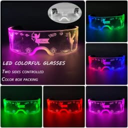 New Party Glasses Luminous Colorful LED Glasses Lighting Up Nightclub DJ Bar Music Dance Party Young Man Children Birthday Gift