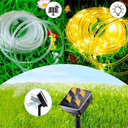 Outdoor Solar Lights Garland Rope String Lights 7-32M LED Garden Garland Waterproof Tube Lamp for Garden Christmas Decoration