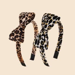 Korean Leopard-print Bow Headband Retro Elegant Velvet Hair Band No Slip Hair Hoop For Girls Women Fashion Headwear Accessories