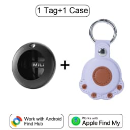 MiLi MiTag Dual System Bluetooth GPS Tracker Locator Smart Location Tag Keys Finder Works With Apple Find My&Google Find Hub