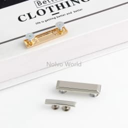 50/100PCS 39x10mm Rectangle Metal Labels With Screws For Handmade Logo Bags Purse Customize Brand DIY Sewing Tag Accessories
