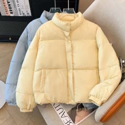 2025 New plus Size Thickened Loose Short Hooded Bread Women's Cloud Puff Cotton Jacket Winter Warm Long Sleeve High Collar