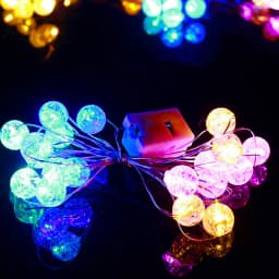 LED Garlands Light Battery-Operated Copper Wire Crack Ball Garland Christmas Wedding Party Bedroom Decor Fairy Light String