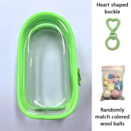 For Mini Labubu Pin For Love V4 Transparent Colorful Protector Case Doll Accessories Plush Doll Display Bag Outdoor Keychain Toy