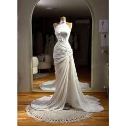 Tokyo Customized Sweep Train Satin Prom Dress Halter Neck vestidos de noche Multilayer Pleats 3D Flower Evening Dresses 2026