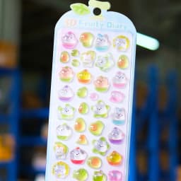 1 pc/4 pcs Cartoon Fruit Diary Drop 3D Relief Stickers Scrapbooking DIY Journaling Stationery Diary Decor School Cute Stickers