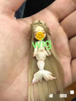5cm mini mermaid doll hair custom hair mini BJD doll hair