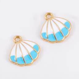 10pcs Trend White Enamel Ocean Coral Conch Fish Bones Fishtail Heart Charms Alloy Pendants DIY Necklace Keychain Jewelry Making
