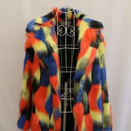 Women's fur coat Artificial fox fur coat long over the knee casual winter warm plus size trench coat