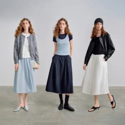 TOYOUTH Women Cloud Cocoon Midi Skirts 2026 Spring-Summer New White Soft Bud Skirts Commuter Casual Skirts