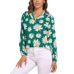 Vintage Flower Print Loose Blouse Irises by Van Gogh Simple Oversized Blouses Woman Long-Sleeve Cute Shirts Autumn Graphic Top