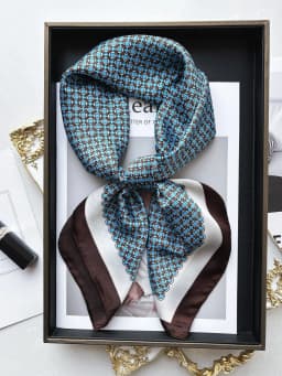 Luxury Print Imitation Silk Square Scarf Women Spring Neck Tie Shawl Wraps Female Hair Hand Wrist Headkerchief Hijab Bandana