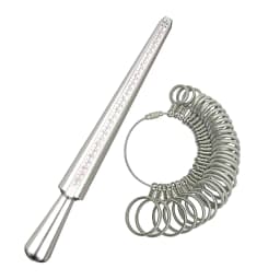 NIUPIKA HK/US/JP/UK/EU Aluminum Ring Rod Metal Ring Multi-size Specification Size Measurement Screening Jewelry DIY Tool